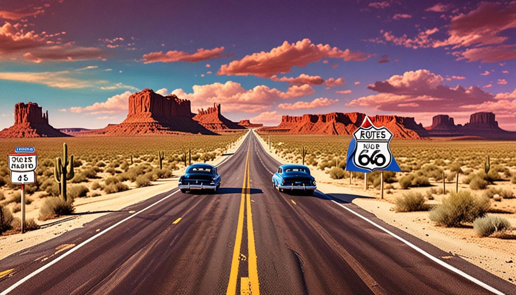Itineraries through the Historic Sites of Route 66: A Journey through American History and its Popular Culture